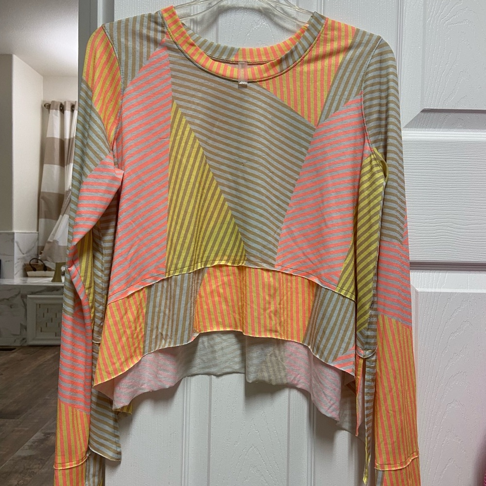 FP Movement by Free People tempo long sleeve shirt top stripe M